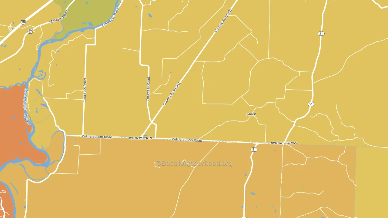 Witherspoon, AR block-group voter-turnout map