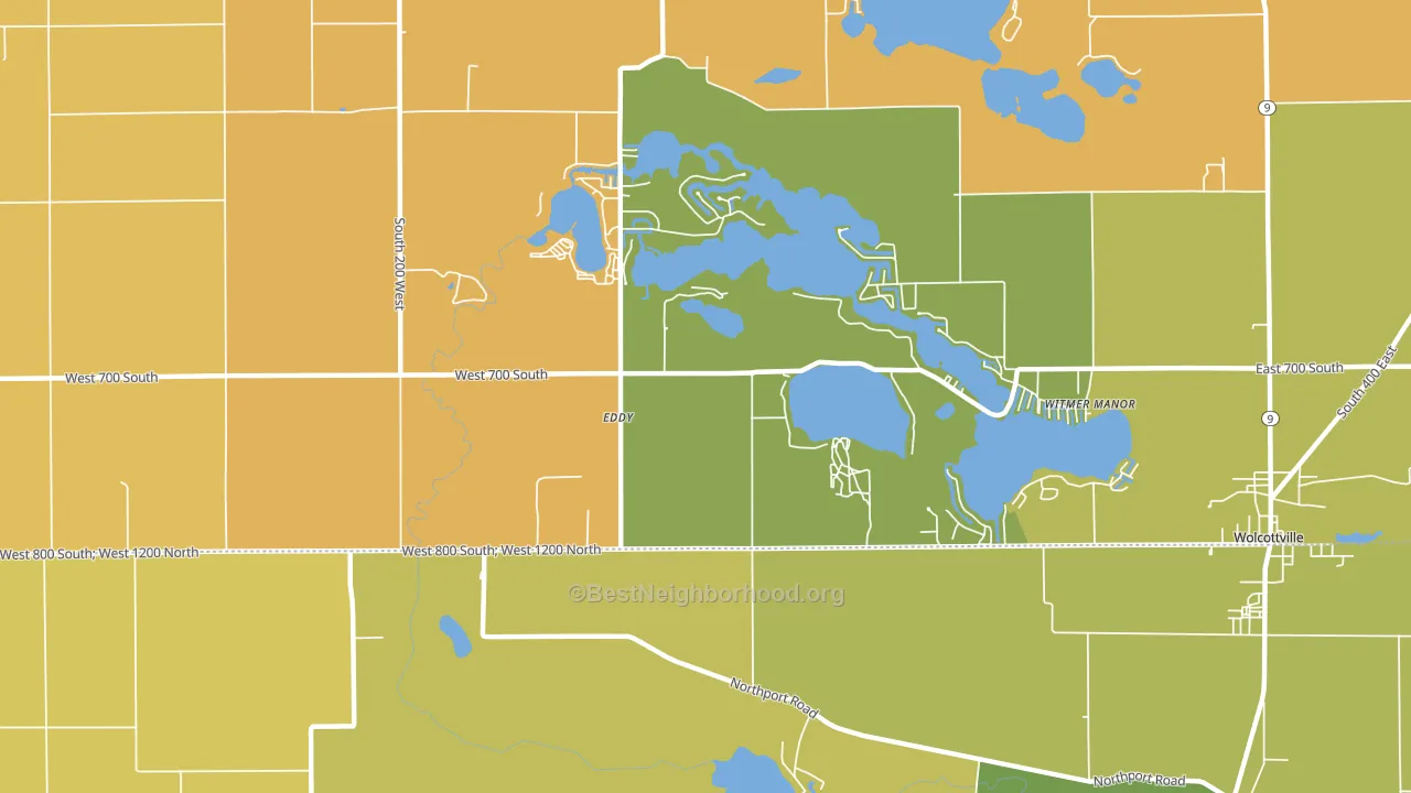 Witmer Manor, IN block-group voter-turnout map