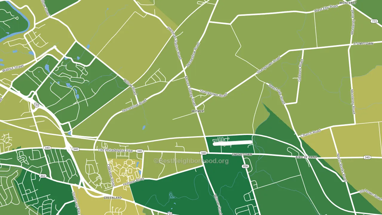 Witmer, PA block-group voter-turnout map