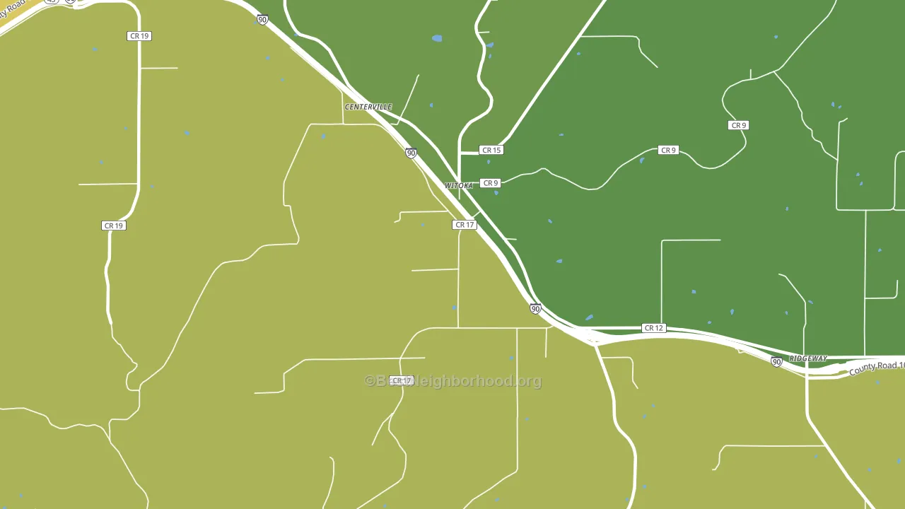 Witoka, MN block-group voter-turnout map