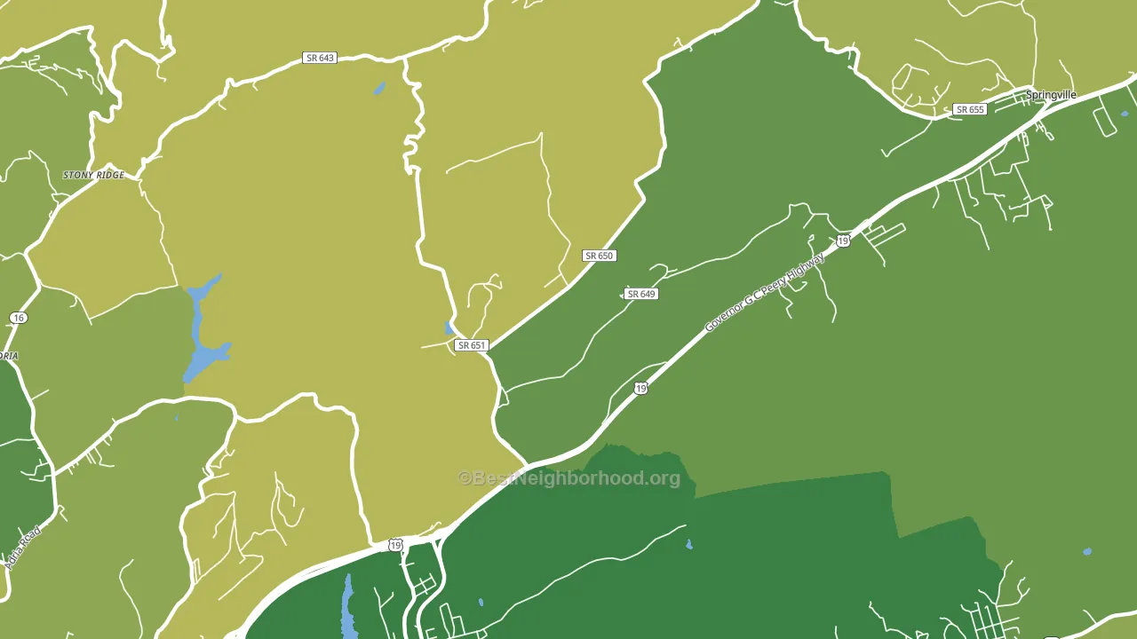 Wittens Mills, VA block-group voter-turnout map