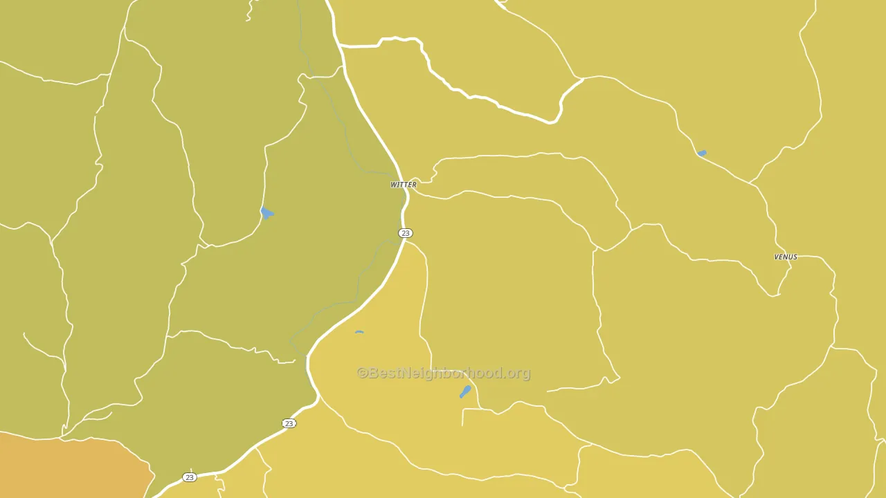Witter, AR block-group voter-turnout map