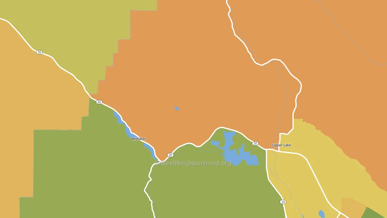 Witter Springs, CA block-group voter-turnout map
