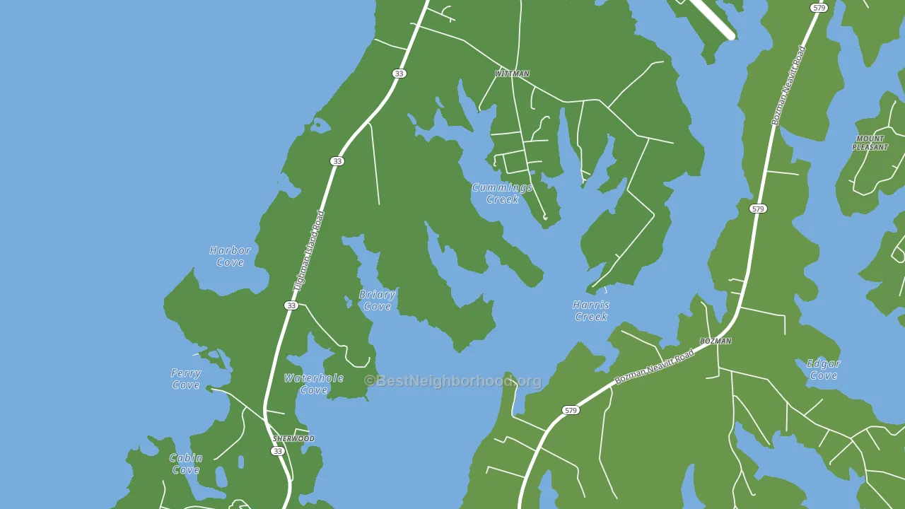 Wittman, MD block-group voter-turnout map