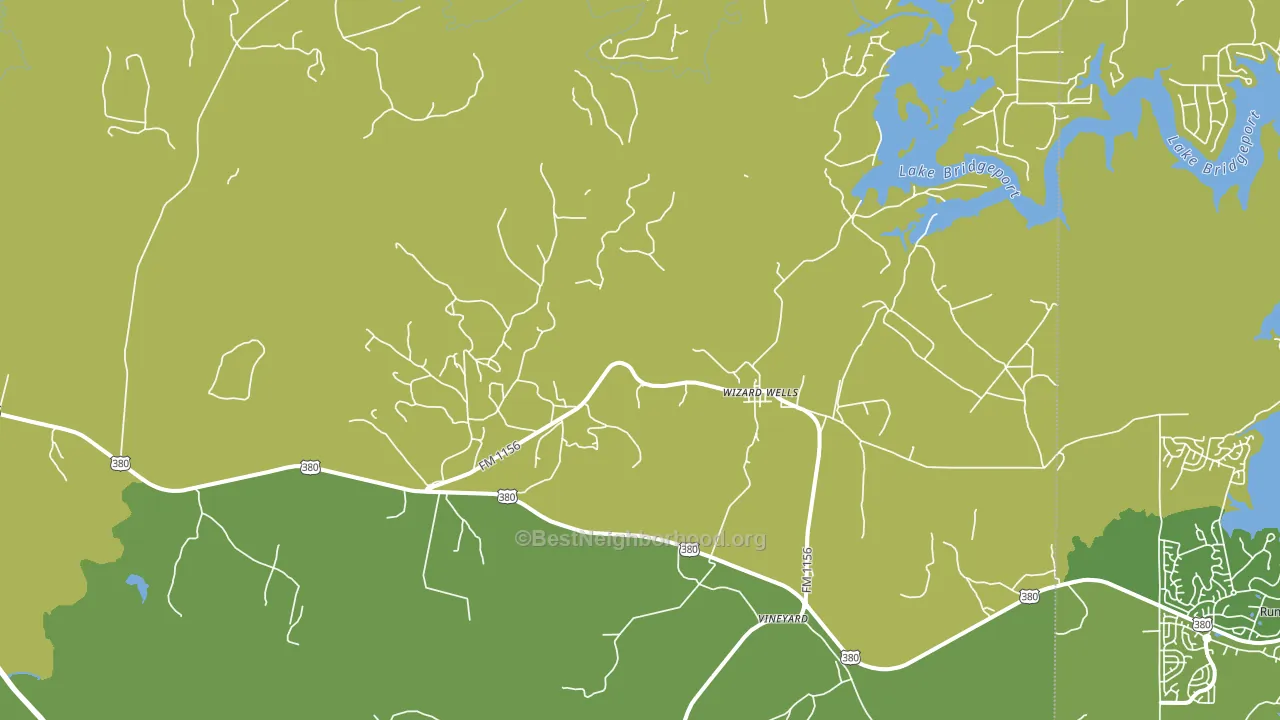 Wizard Wells, TX block-group voter-turnout map