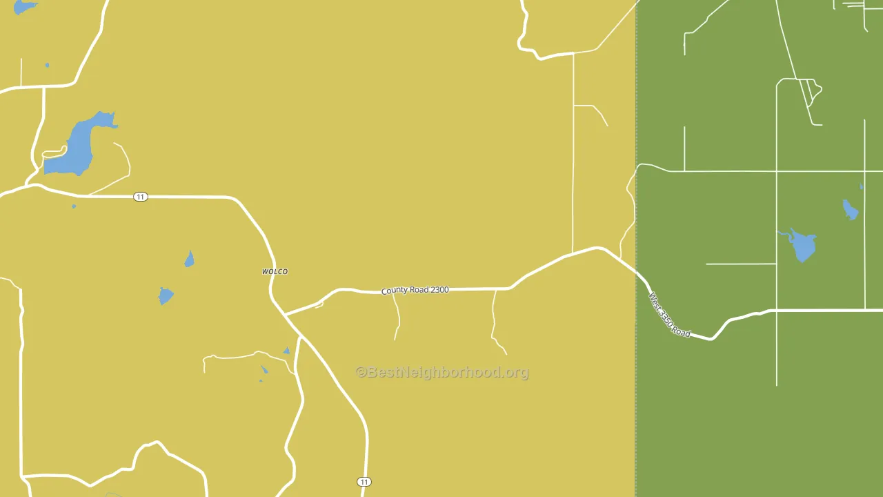 Wolco, OK block-group voter-turnout map