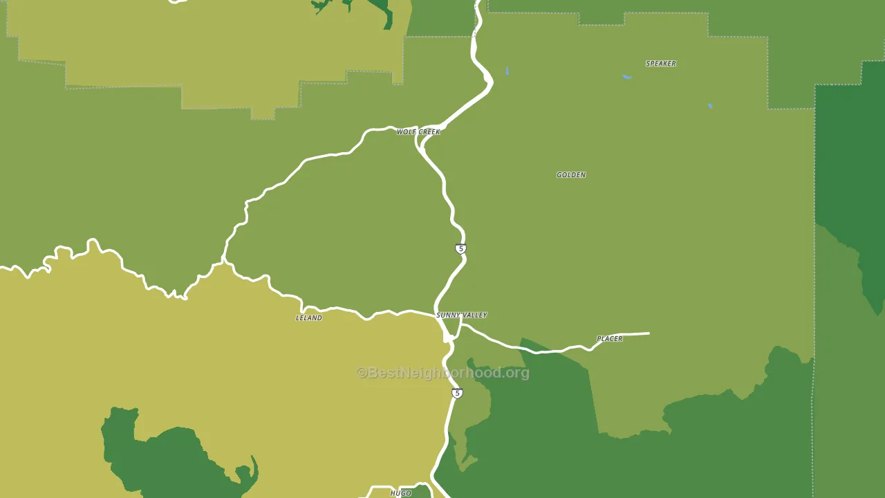 Wolf Creek, OR block-group voter-turnout map
