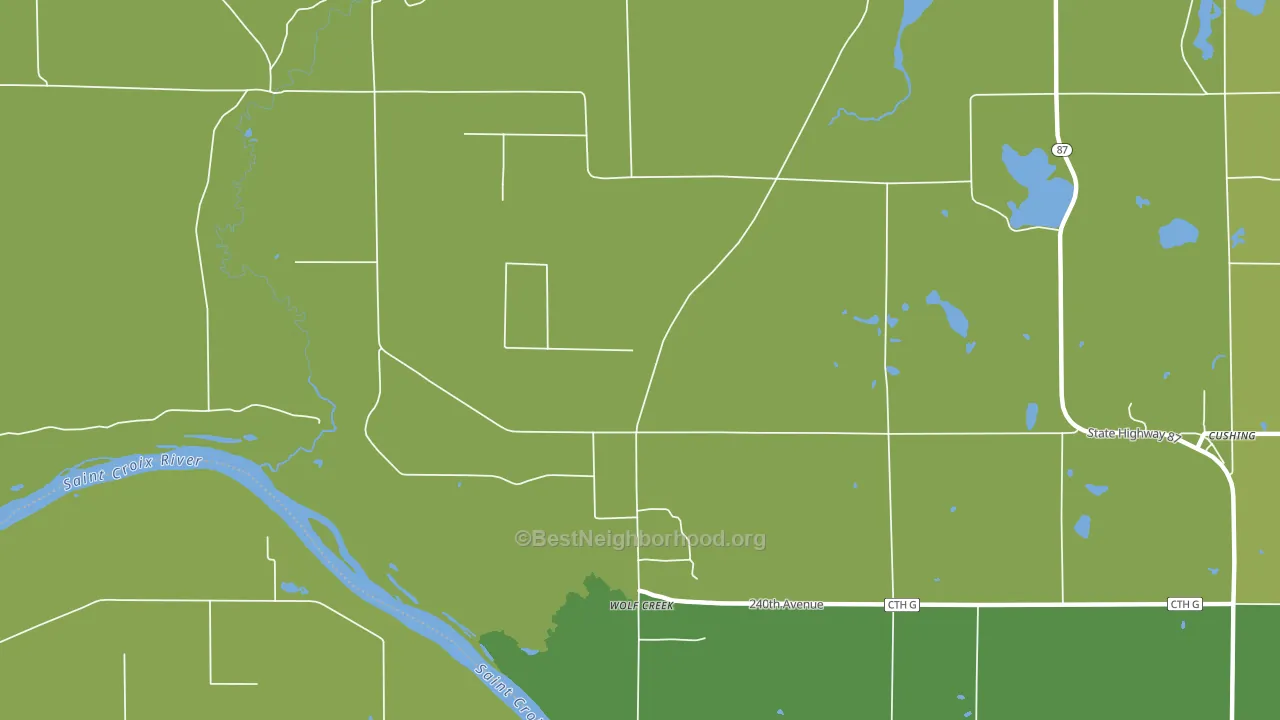 Wolf Creek, WI block-group voter-turnout map
