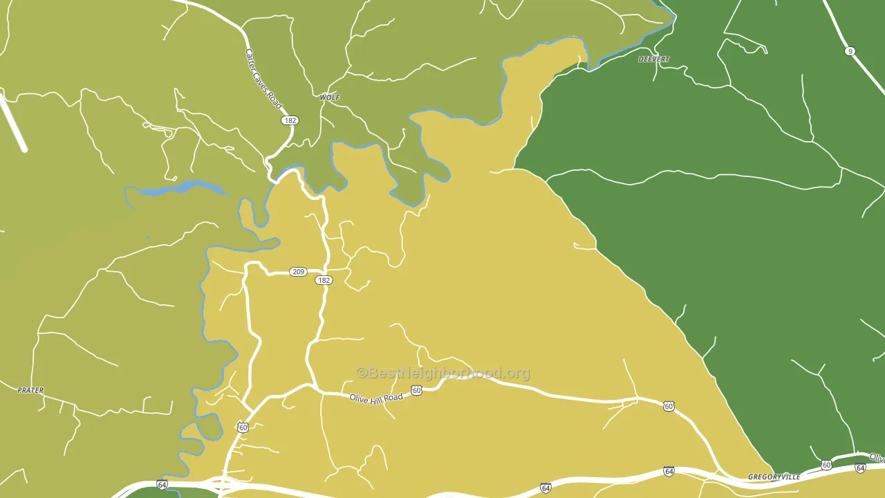Wolf, KY block-group voter-turnout map