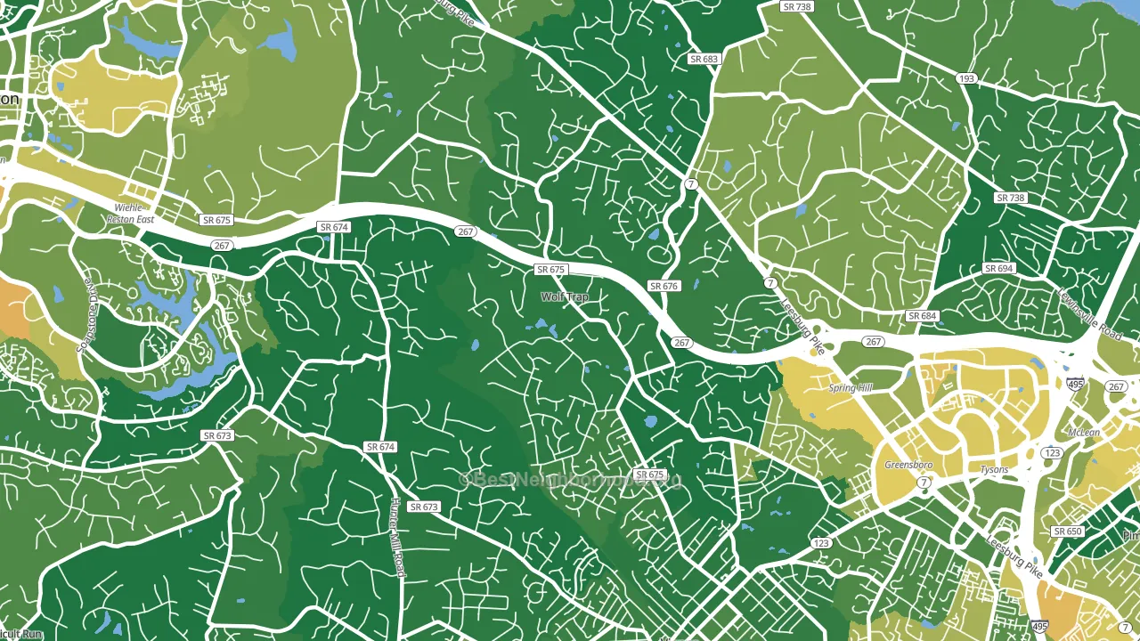 Wolf Trap, VA block-group voter-turnout map