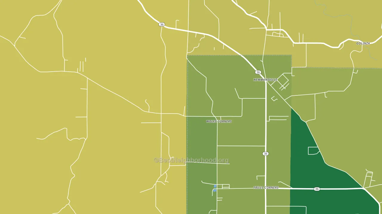 Wolfs Corner, PA block-group voter-turnout map