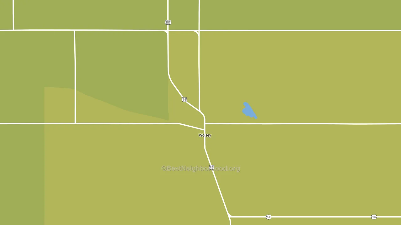Wolsey, SD block-group voter-turnout map