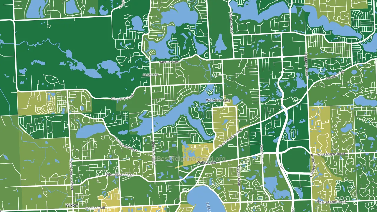 Wolverine Lake, MI block-group voter-turnout map