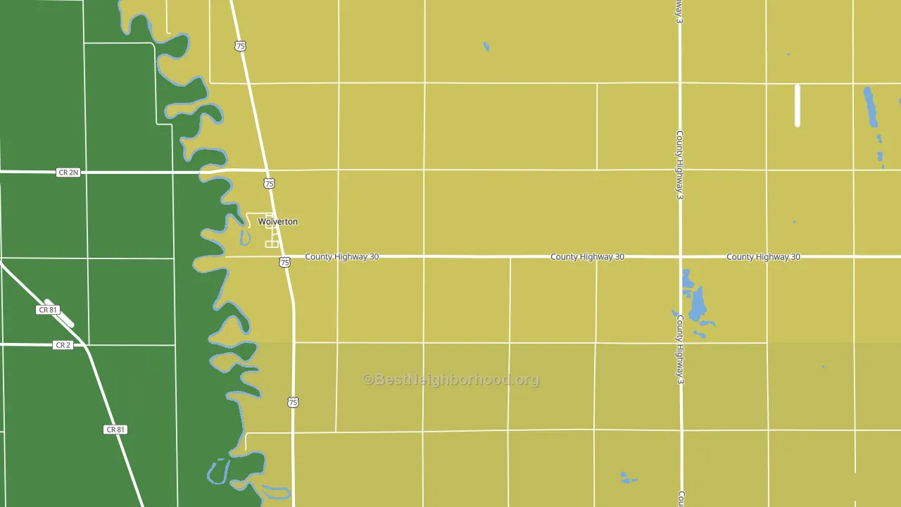Wolverton, MN block-group voter-turnout map