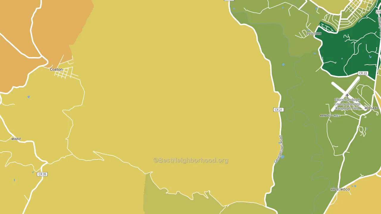 Womelsdorf, WV block-group voter-turnout map