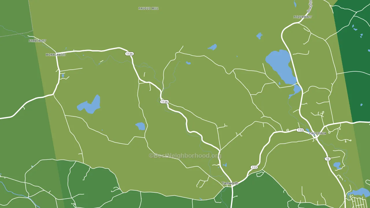 Wonalancet, NH block-group voter-turnout map