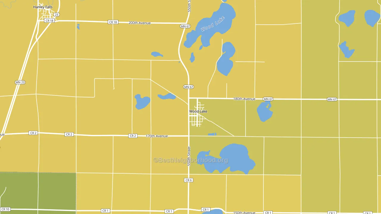 Wood Lake, MN block-group voter-turnout map