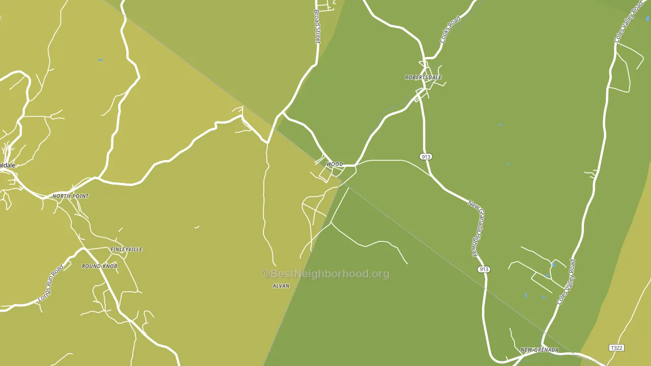 Wood, PA block-group voter-turnout map