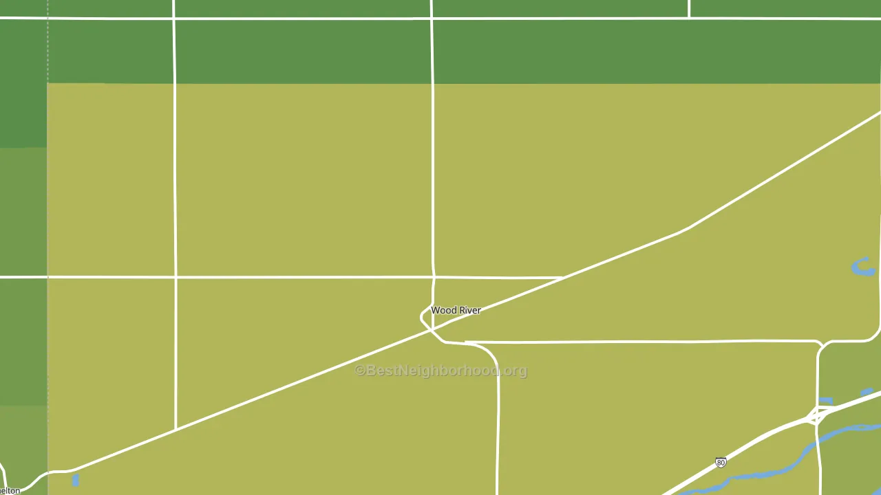 Wood River, NE block-group voter-turnout map