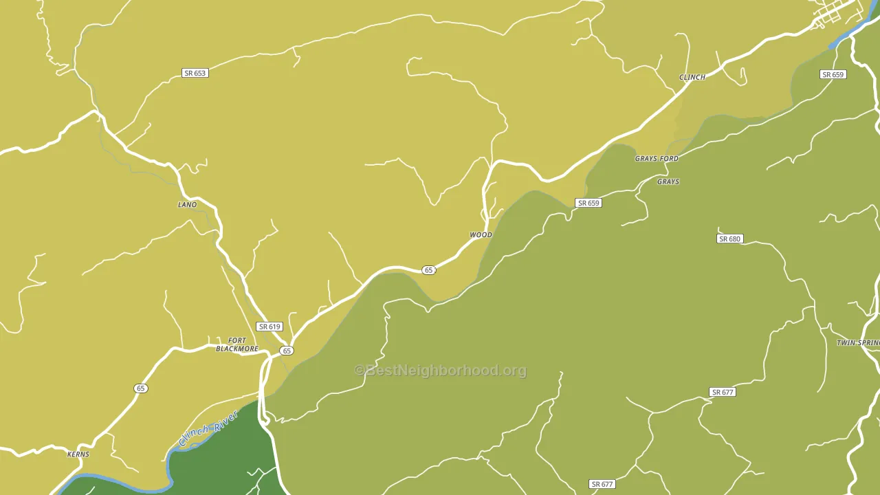 Wood, VA block-group voter-turnout map
