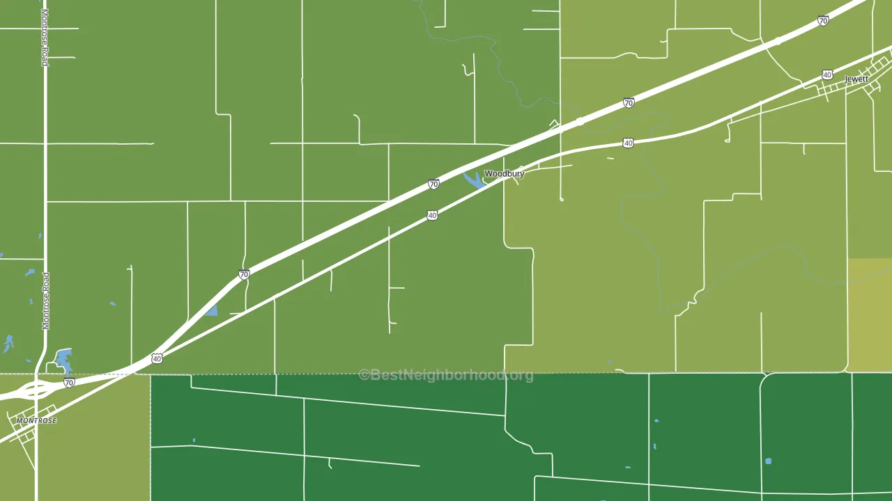 Woodbury, IL block-group voter-turnout map