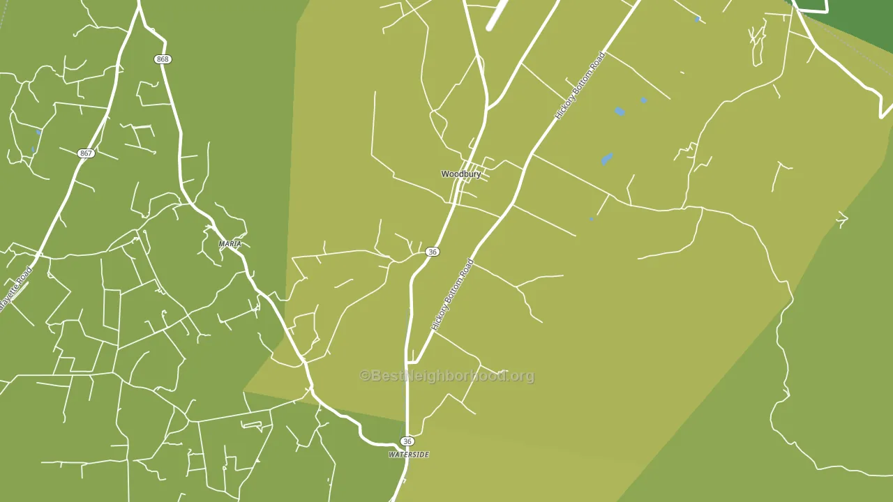 Woodbury, PA block-group voter-turnout map