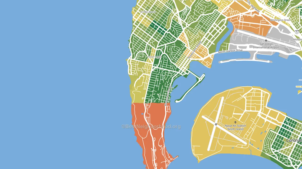 Wooded Area, San Diego, CA block-group voter-turnout map