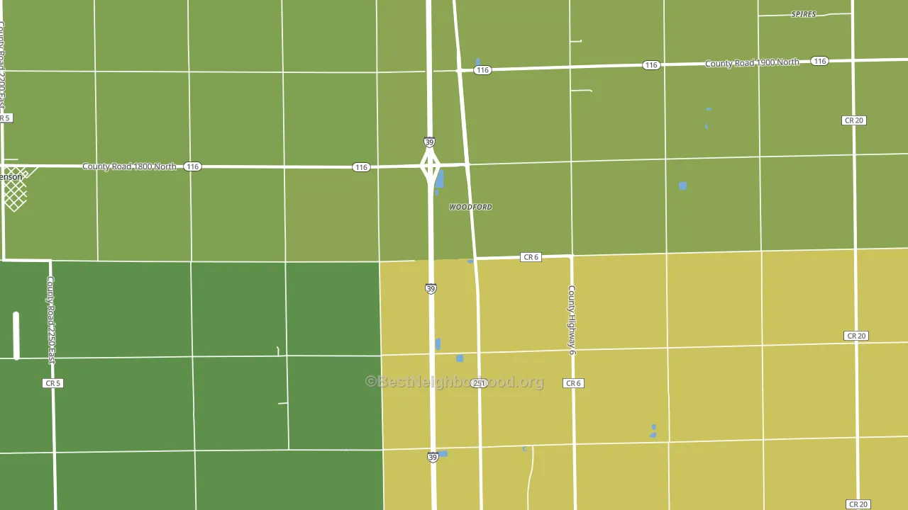 Woodford, IL block-group voter-turnout map