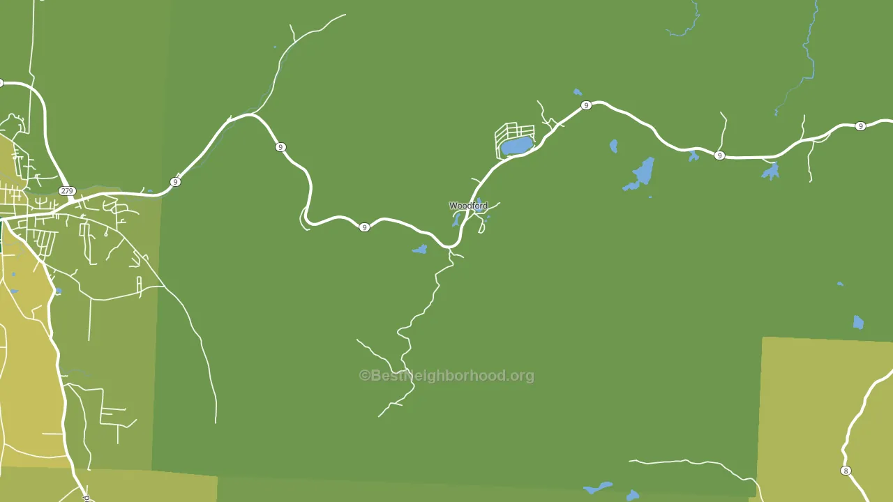 Woodford, VT block-group voter-turnout map