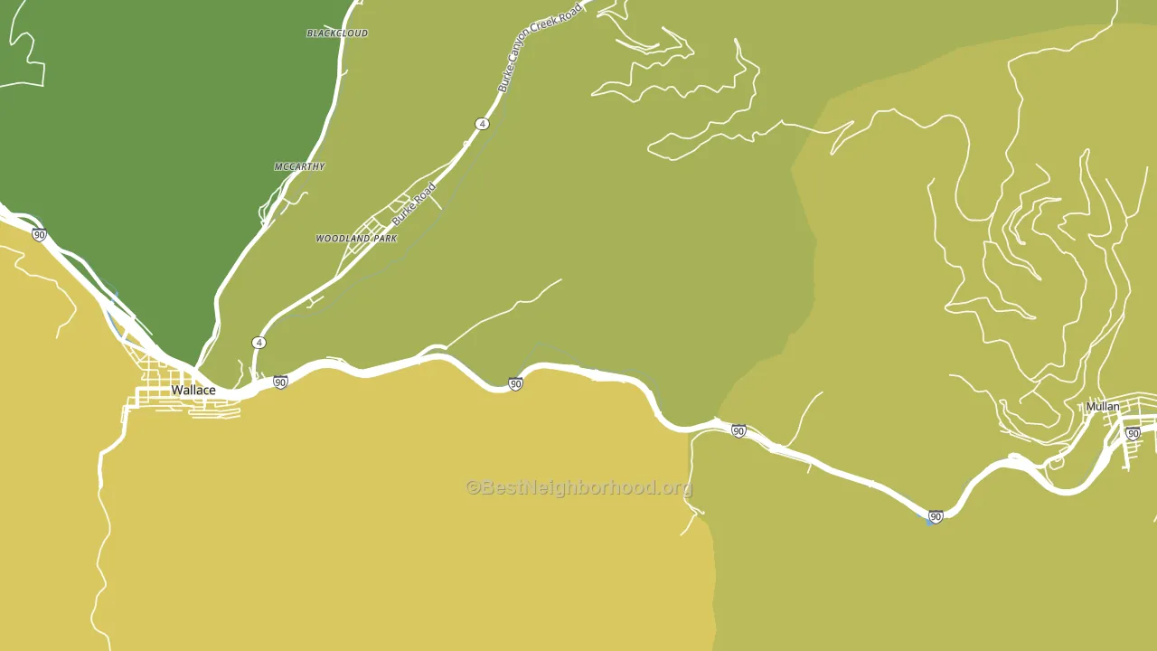 Woodland Park, ID block-group voter-turnout map