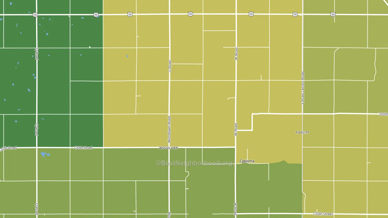 Woodlawn, KS block-group voter-turnout map