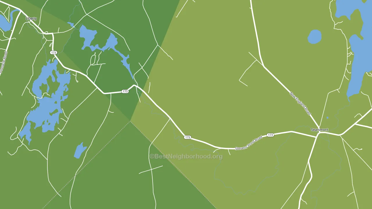 Woodmans Mills, ME block-group voter-turnout map