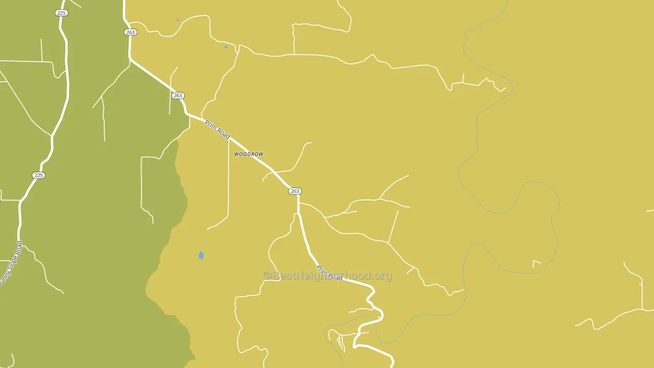 Woodrow, AR block-group voter-turnout map