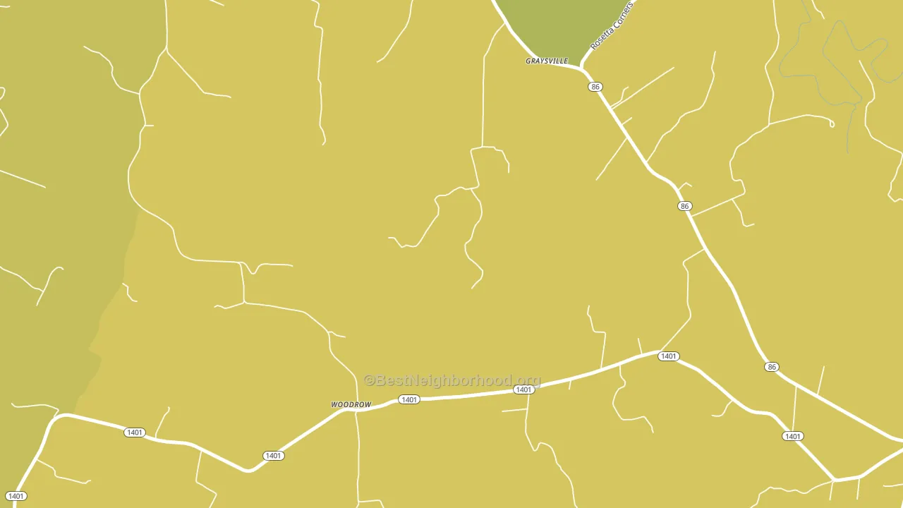 Woodrow, KY block-group voter-turnout map