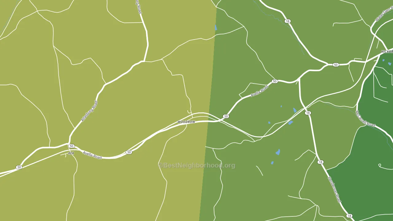 Woodrow, PA block-group voter-turnout map