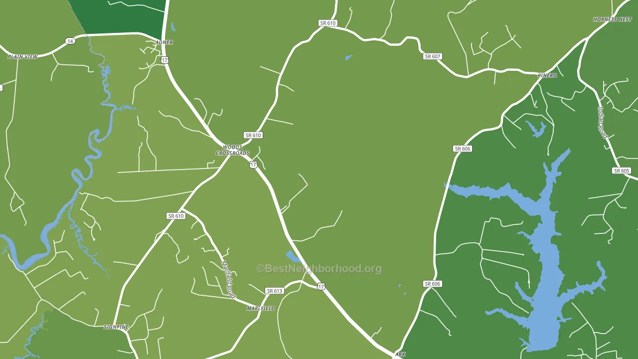 Woods Cross Roads, VA block-group voter-turnout map