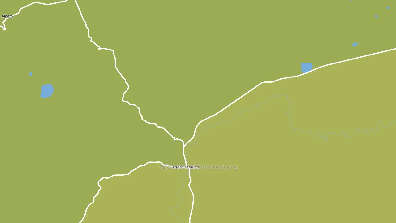 Woods Landing, WY block-group voter-turnout map