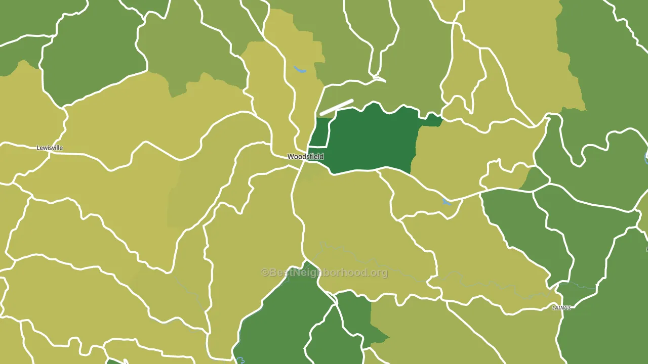 Woodsfield, OH block-group voter-turnout map