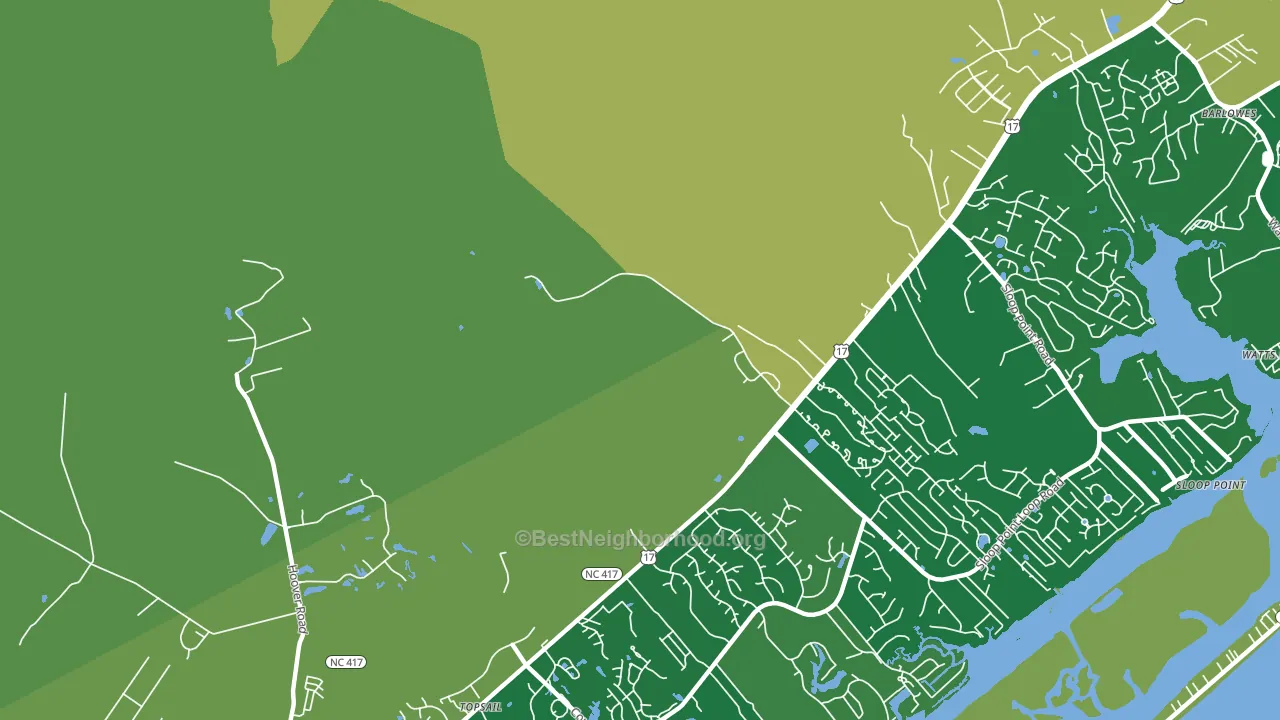 Woodside, NC block-group voter-turnout map