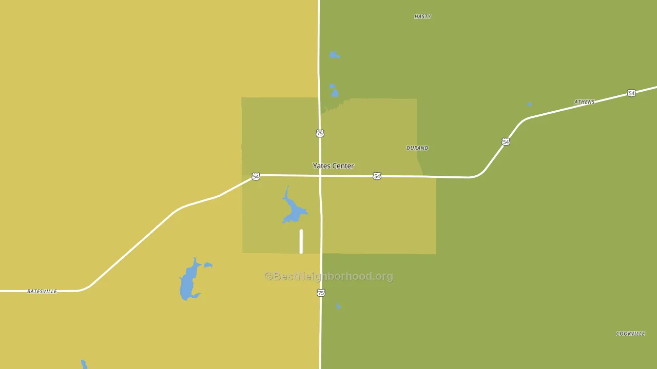 Woodson County, KS block-group voter-turnout map