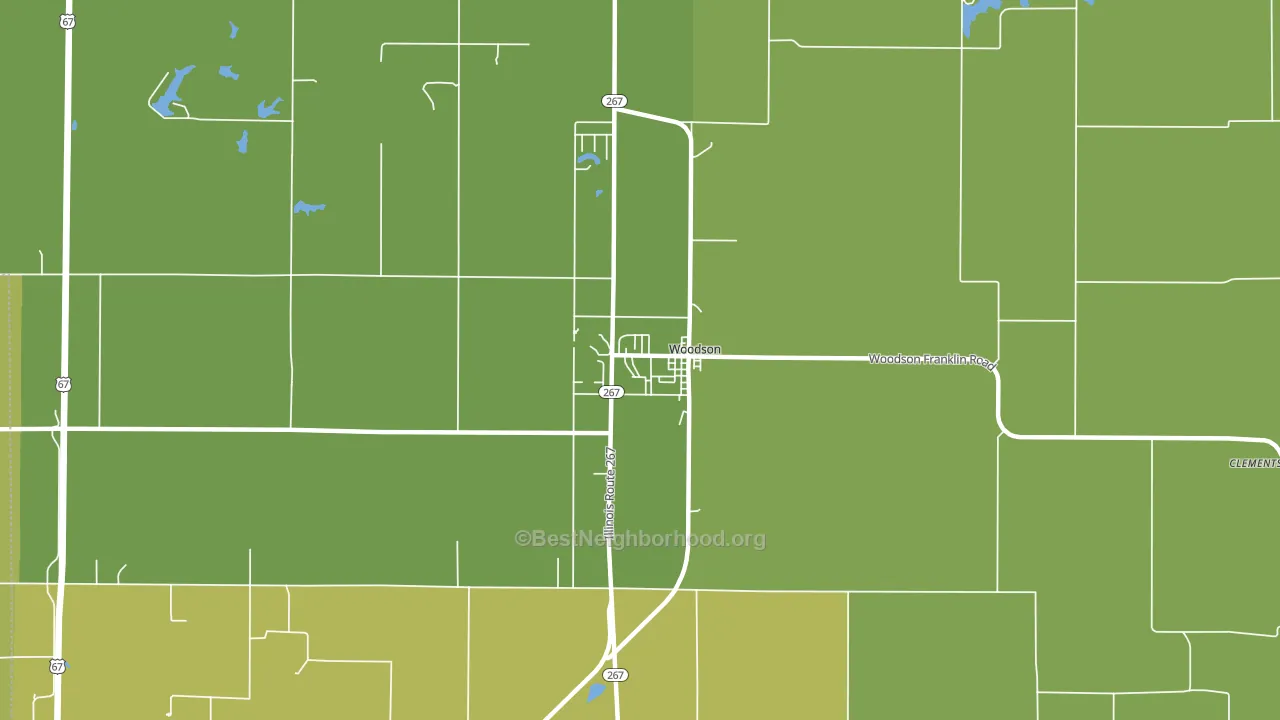 Woodson, IL block-group voter-turnout map