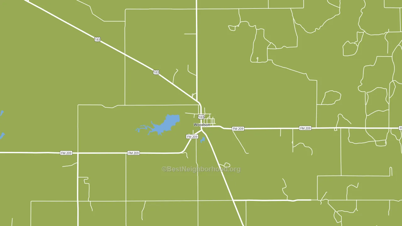 Woodson, TX block-group voter-turnout map