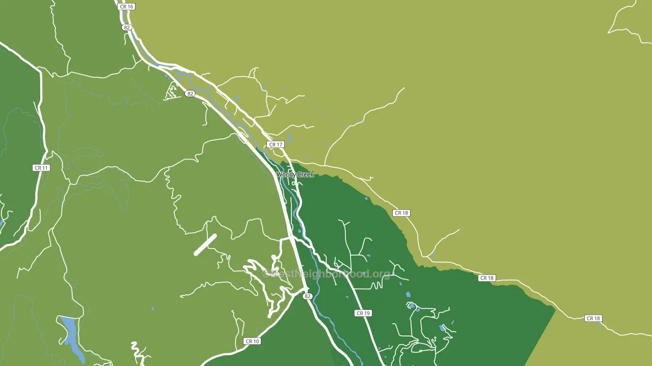 Woody Creek, CO block-group voter-turnout map
