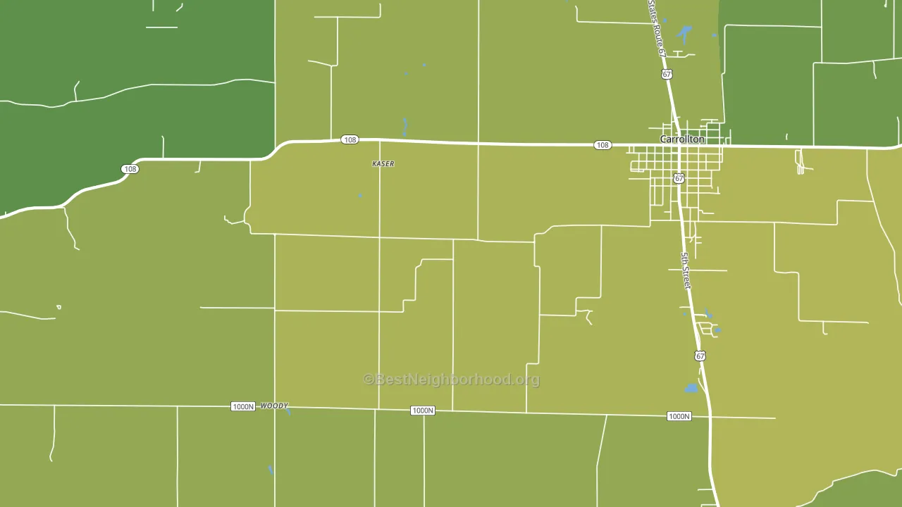 Woody, IL block-group voter-turnout map
