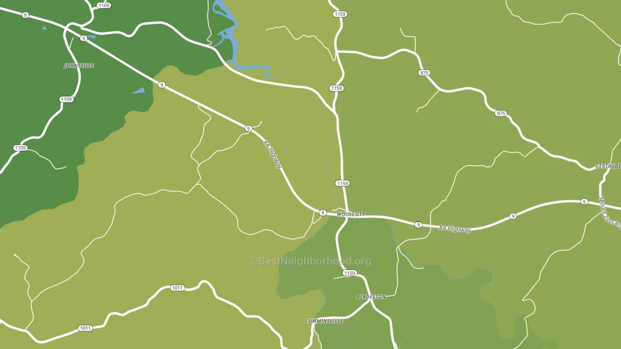 Woolcott, KY block-group voter-turnout map