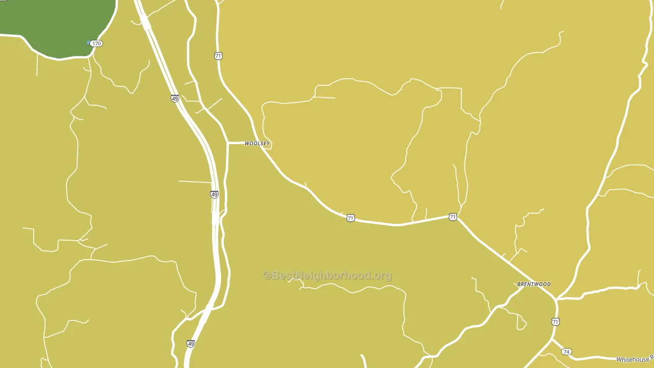 Woolsey, AR block-group voter-turnout map
