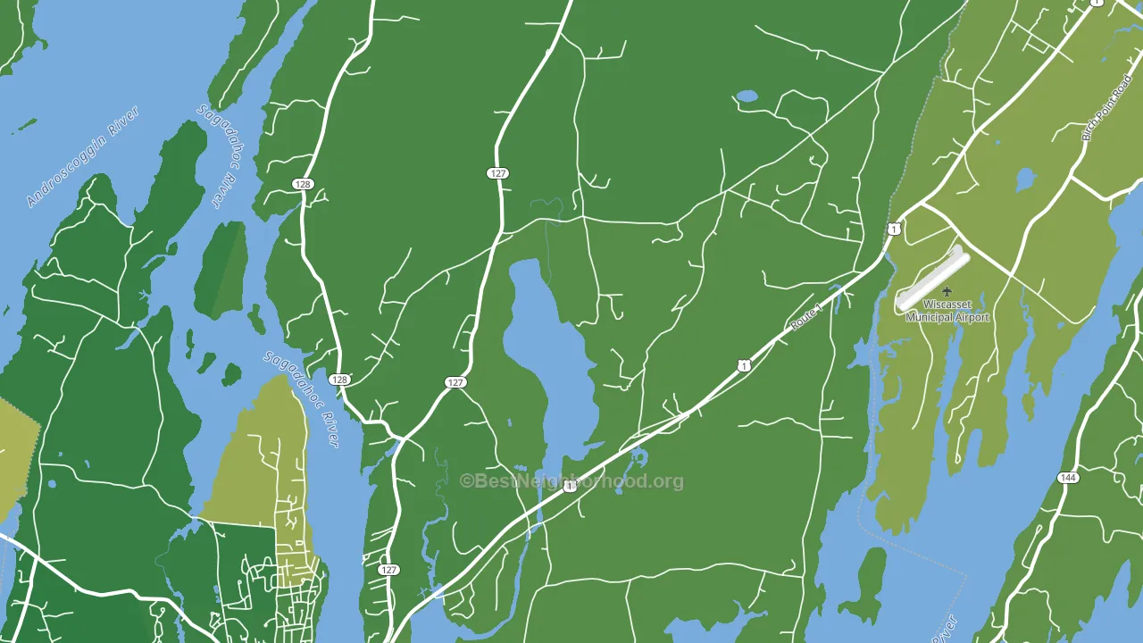 Woolwich, ME block-group voter-turnout map