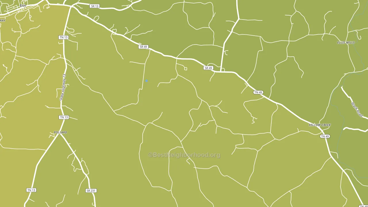 Woolworth, TN block-group voter-turnout map
