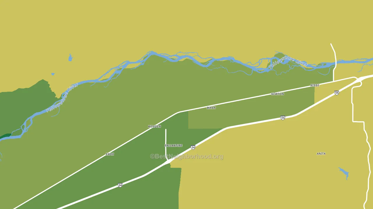 Worden, MT block-group voter-turnout map