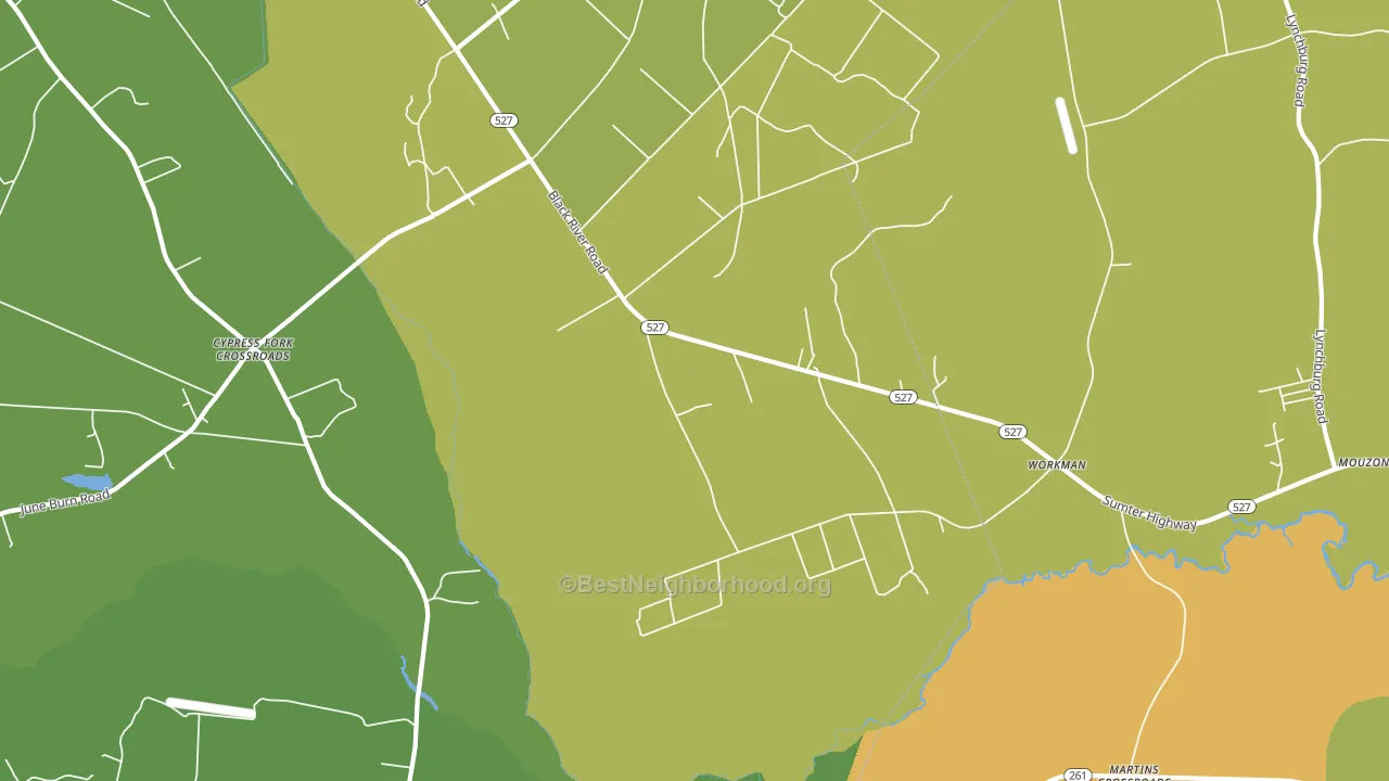 Workman, SC block-group voter-turnout map